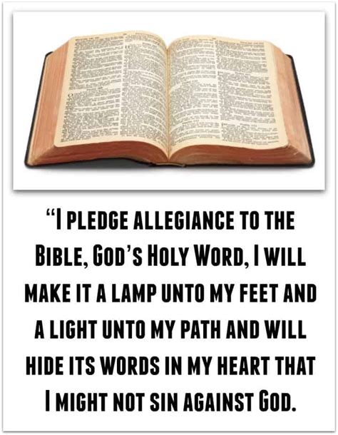 Printable Pledge To The Bible